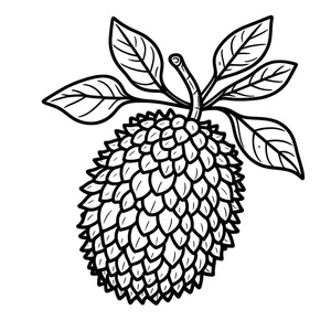Página para Colorir Página de Colorir Grátis de Fruta-Pão para Crianças