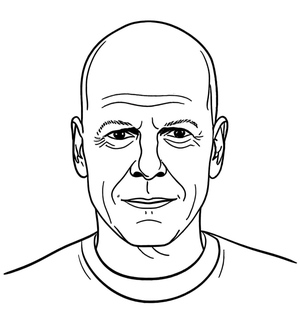 Página para Colorir do Bruce Willis