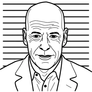 Rosto de Bruce Willis, página de colorir detalhada Bruce Willis, imprimível grátis