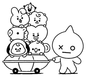Personagens de Desenho Animado BT21