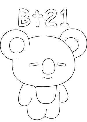 Página para Colorir Fofo Koya