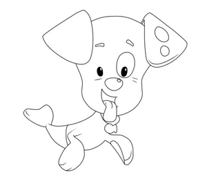 Página para Colorir Guppies Cachorro de Bolha