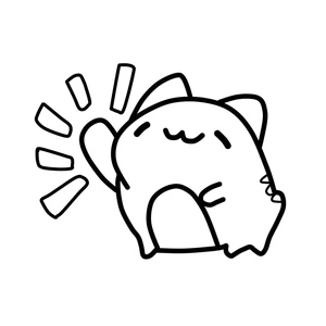Página para Colorir Adorável Bugcat Capoo Fofo Bugcat Capoo