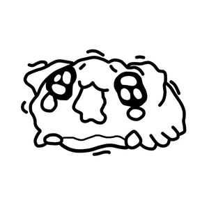Página para Colorir Capoo, o Gato-inseto Triste