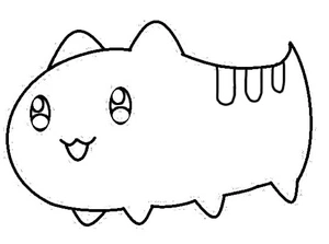 Página para Colorir Fofo Bugcat Capoo
