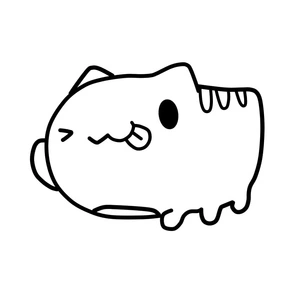 Página para Colorir Página para Colorir Fofa do Bugcat Capoo para Imprimir