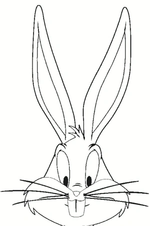 Página para Colorir Retrato de Coelhos e Insetos
