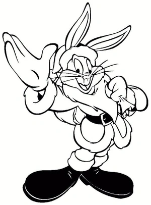 Página para Colorir Papai Noel Pernalonga