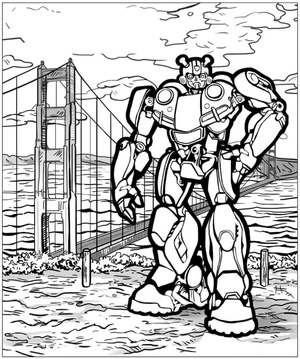 Página para Colorir Ponte por Bumblebee