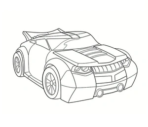 Página para Colorir Abelha como Carro