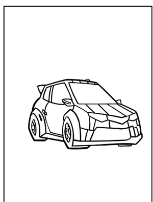 Página para Colorir Carro Abelha