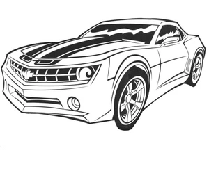 Página para Colorir Abelha Transformando-se em Carro