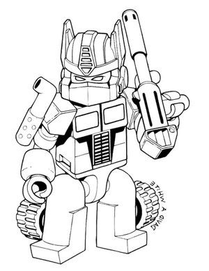 Página para Colorir Lego Bumblebee