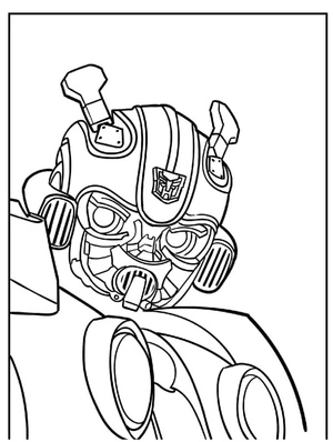 Página para Colorir Guerreiro fiel de Optimus, Bumblebee