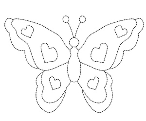 Página para Rastrear e Colorir Borboleta