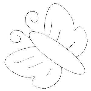 Página para Colorir Página de Atividade de Traçado de Borboleta