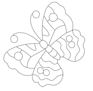 Folha de Atividades de Contorno de Borboleta
