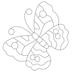 Página para Colorir Folha de Atividades de Contorno de Borboleta