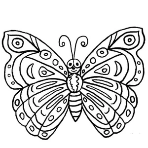 Página para Colorir Borboleta Bonita