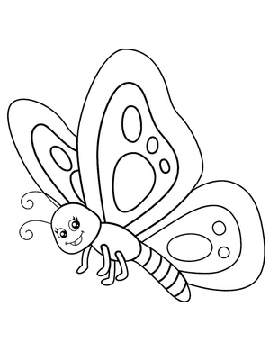 Página para Colorir Ilustração Encantadora de Borboleta