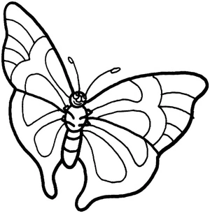 Página para Colorir Borboleta Alegre