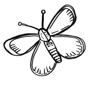 Página para Colorir Desenho de uma Borboleta