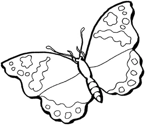 Página para Colorir Borboleta Maravilhosa