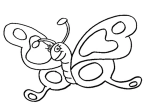 Página para Colorir Borboleta Hilária