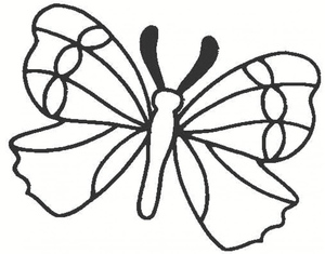 Página para Colorir de Borboleta para Crianças para Imprimir