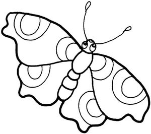 Página para Colorir Borboleta Encantadora