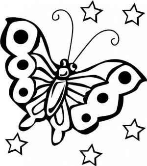 Página para Colorir Página para Colorir Borboleta Divertida para Imprimir