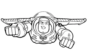 Página para Colorir Buzz Lightyear é incrível