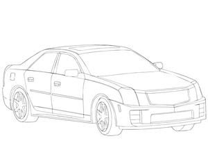 Página para Colorir Cadillac CTS-V