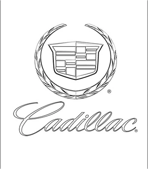 Página para Colorir Emblema Cadillac