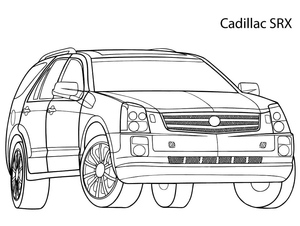 Página para Colorir Cadillac SRX