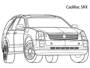 Página para Colorir Página para Colorir Cadillac SRX