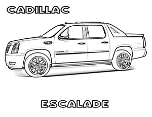 Página para Colorir: Cadillac Escalade