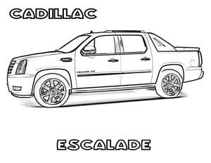 Página para Colorir Página para Colorir: Cadillac Escalade
