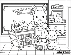 Página para Colorir Folha de Colorir Calico Critters