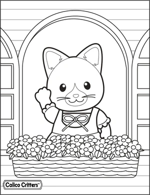 Página para Colorir de Calico Critters para Imprimir Coloring Page