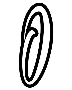 Página para Colorir Página para Colorir Letra O do Alfabeto de Caligrafia