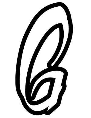 Página para Colorir G é para Letra do Alfabeto de Caligrafia