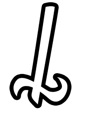 Página para Colorir Letra L no Alfabeto Caligráfico