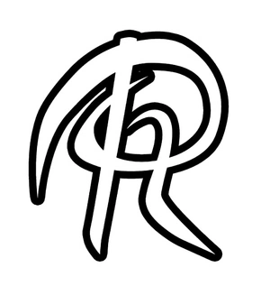 Página para Colorir Alfabeto Caligráfico Letra R
