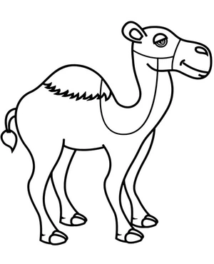 Página para Colorir Camelo Alegre
