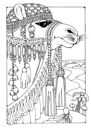 Página para Colorir Camelo Encantador