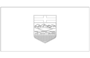Página para Colorir Bandeira de Alberta