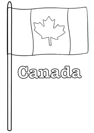 Página para Colorir Página para Colorir Bandeira do Canadá