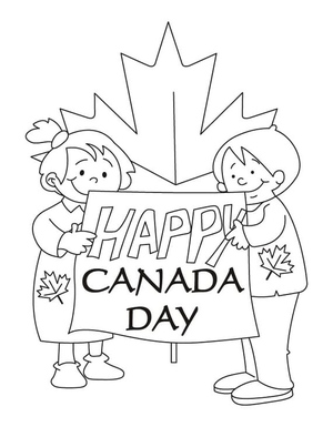 Crianças Celebrando o Dia do Canadá