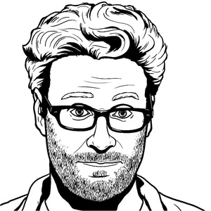 Página para Colorir Rosto de Seth Rogen